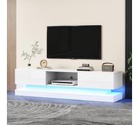 Matteo 160cm High Gloss White TV Stand with RGB LED & Storage Matteo White