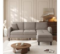 Matteo 3-Seater L-Shaped Corner Sofa With Reversible Chaise - Dark Grey