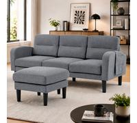 Matteo 3 Seater L-Shaped Corner Sofa With Reversible Chaise & Storage - Grey