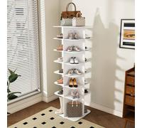 Matteo 360° Rotating 7-Tier Shoe Rack Tower - White Matteo White