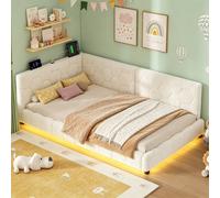 Matteo 3ft Single Boucle Bed Frame Beige (No Mattress) Matteo Beige Single