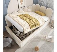 Matteo 3FT Single Sofa Bed 90 x 190 cm, Daybed with Hydraulic Storage in Beige | Size: Double Matteo Beige Double