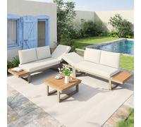 Matteo 5-6 Seater Reclining Garden Lounge Set - Beige Matteo Beige