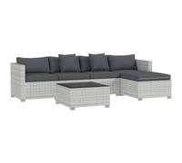 Matteo 6-Piece Mixed Grey Rattan Corner Sofa Set with Glass Table Matteo Grey
