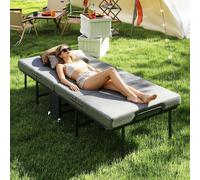 Matteo 90x190cm Folding Bed with 6cm Memory Foam Mattress, Guest in Grey | Size: Single Matteo Grey Single