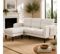 Matteo Beige 3-Seater L-Shaped Sectional Sofa With Reversible Chaise Lounge And Side Storage