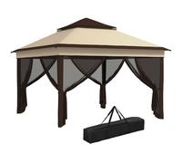 Matteo Beige 3x3m Pop Up Gazebo - Height Adjustable with Mesh Walls Matteo Beige