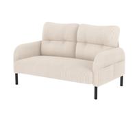 Matteo Beige Corduroy Double Sofa - Comfortable Modern Loveseat Matteo Beige