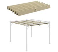 Matteo Beige Retractable Pergola Shade Cover Replacement Canopy for 3x3m Matteo Beige