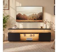 Matteo Black LED TV Stand for 60 Inch TV - Entertainment Console with Storage Matteo Black