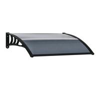 Matteo Black Polypropylene Door Canopy Awning - Weatherproof Shelter 100 X 75Cm