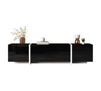 Matteo Black & White High-Gloss Modern TV Cabinet with LED Strip Matteo Black