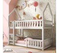 Matteo Bunk Bed, Twin Sleeper Bed with Ladder in White | Size: Single Matteo White Single