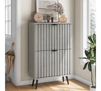 Matteo Concealed 60cm Shoe Cabinet - Grey Recessed-Handle Storage Matteo Grey