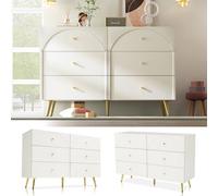 Matteo Cream White 6-Drawer Sideboard Cabinet - 120Cm Wide
