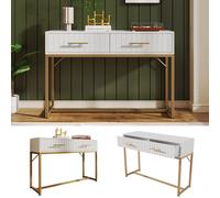 Matteo Dressing Table With 2 Drawers 75 Cm High, Chest Of Drawers in White Matteo White