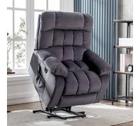 Matteo Electric Power Lift Recliner Chair - Massage, Heat, USB, Grey Fabric Matteo Grey