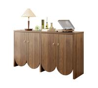 Matteo Elegant Walnut Look Sideboard With Grooved Doors Matteo Walnut