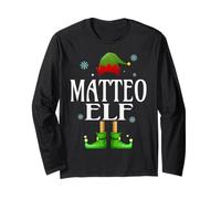 Matteo Elf Xmas Funny Men's Family Matching Christmas Matteo Long Sleeve T-Shirt
