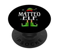 MATTEO Elf Xmas Funny Men's Family Matching Christmas MATTEO PopSockets Adhesive PopGrip