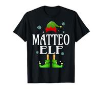 Matteo Elf Xmas Funny Men's Family Matching Christmas Matteo T-Shirt