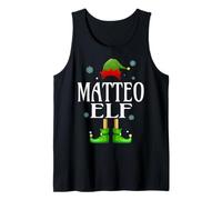 Matteo Elf Xmas Funny Men's Family Matching Christmas Matteo Tank Top