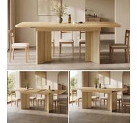 Matteo Extendable Rectangular Dining Table 120-160Cm - Natural
