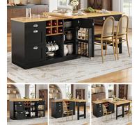 Matteo Extendable Sideboard & Dining Table - Modern - Dining Table in Black Matteo Black