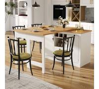 Matteo Extendable Swivel Bar Table with 360 swivel function & storage space in White | Size: 150 cm Matteo White 150 cm