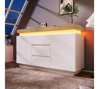 Matteo Fascinate High-Gloss White Sideboard Cabinet with App-Controlled LED Matteo White