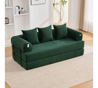 Matteo Foldable Corduroy Modular Sofa Emerald Small Space Sofa Matteo Emerald