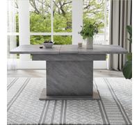 Matteo Grey Extendable Dining Table With Storage, Modern Space-Saving Rectangular Dinner And Coffee Table