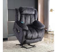 Matteo Grey Fabric Power Lift Recliner Chair with Massage & Heat Matteo Grey