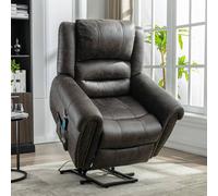 Matteo Heavy Duty Faux Leather Electric Power Lift Massage Recliner in Grey Matteo Grey