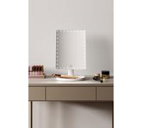 Matteo Hollywood Style Led Tabletop Vanity Mirror - Dimmable, Swivel & Storage