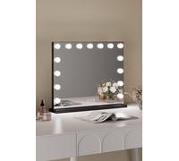 Matteo Hollywood Vanity Mirror - Dimmable LED Lights & USB Ports - 58x48cm in Black