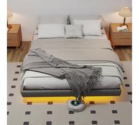Matteo King Size Grey Floating Bed Frame With Rgb Led Lights, Metal Platform, Under-Bed Storage & Noise-Free Steel Slats - Easy Assembly