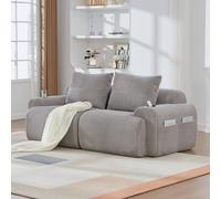 Matteo Light Grey Modular 2-Seater Corduroy Sofa Matteo Light Grey