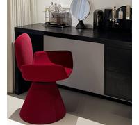 Matteo Luxury Swivel Dressing Stool - Red Fabric Vanity Chair - 360° Rotation Matteo Red