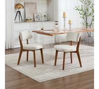 Matteo Mid-Century Modern Dining Chairs, Set Of 2 - Beige