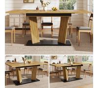 Matteo Modern Extendable Dining Table - Oak Effect Wood - Rectangular Table in Light Oak Matteo Light Oak