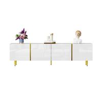 Matteo Modern High-Gloss White Tv Unit With 4 Soft-Close Doors, 170Cm Wide