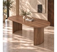 Matteo Modern Large 200Cm Oval Dining Table In Walnut Finish