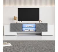 Matteo Modern LED TV Stand - White & Grey MDF - Entertainment Sideboard Matteo Grey