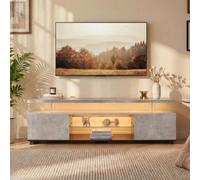 Matteo Modern Tv Stand For 60 Inch Tvs With Led Lighting & Storage - Grey/black