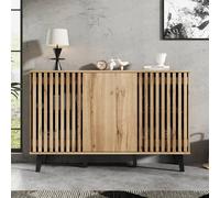 Matteo Modern Vintage Wood Effect Sideboard Cabinet with 3 Doors in Natural Matteo Natural