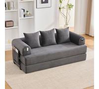 Matteo Modular 2-Seater Corduroy Sofa - Dark Gray