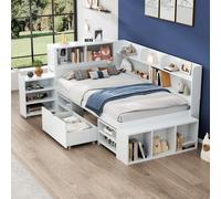 Matteo Multifunctional Single Children's Bed With Drawers in Beige Matteo Beige