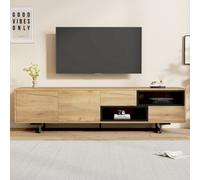 Matteo Natural Wood Grain Tv Cabinet With Storage For 70" Tv - 173Cm Wide
