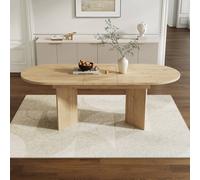 Matteo Oval Extendable Dining Table 4-6 Seater - Modern Oak Wood Grain Finish in Brown Matteo Brown